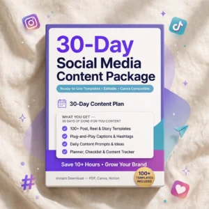 30-Day Social Media Content Package